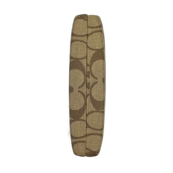 Coach Signature Tan Brown Rectangle Hard Clamshell Eyeglasses Sunglasses Case - Picture 2 of 11